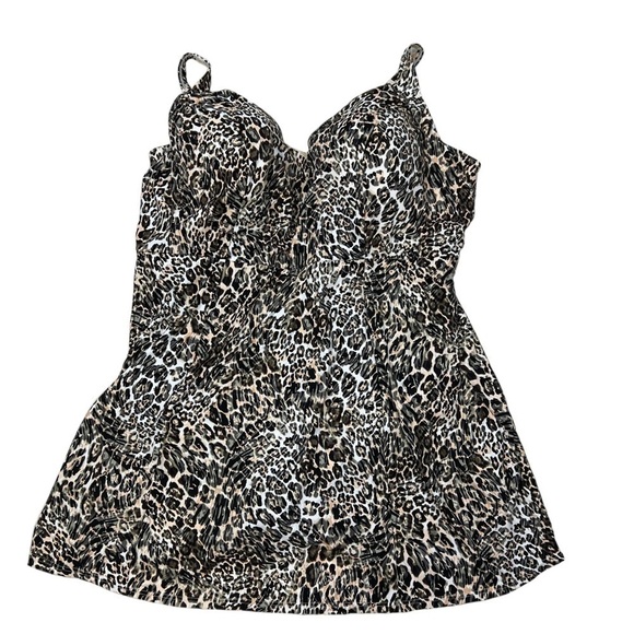 Swimsuits for All One Piece Swim Dress Animal Print Plus Size - Picture 1 of 9